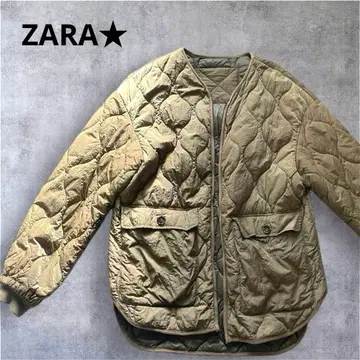 새상품급 ZARA 카키 퀼팅 자켓