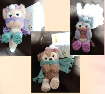 3개 세트 댄싱 눈송이 봉제 인형 참 (키체인)