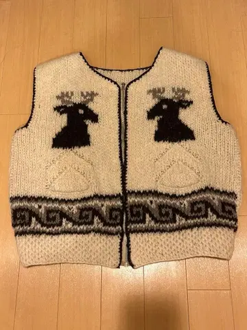 [SPECIAL] 50~60s 코위찬 니트 지퍼 베스트 핸드 니트 레어