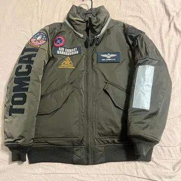 배송비 포함 AVIREX 플라이트 자켓 TOPGUN 탑건 올리브