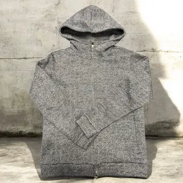 그레이 플리스 후드 부착 후드티 BEAUTY & YOUTH