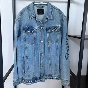 ZARA 데님 자켓 패치워크 M 사이즈