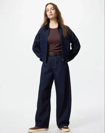 UNIQLO 배기 커브 청바지