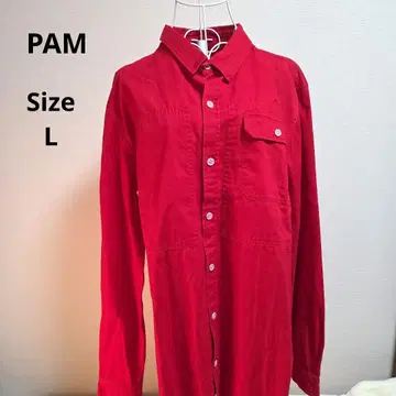 [ 오샤레 PAM ] 빨간색 빅 셔츠 L 사이즈