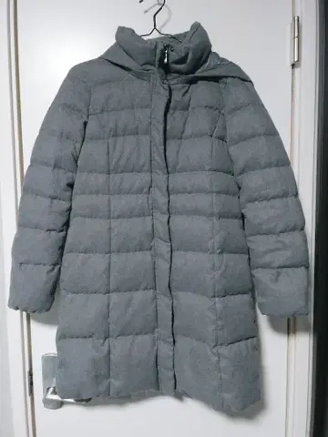 INDIVI 인디비 다운 코트 후드 부착 그레이 5호 S 사이즈
