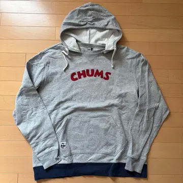 새상품급 CHUMS 참스 로고 후디 후드티 그레이 XL