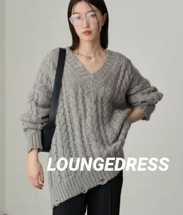 [택 포함 새상품] LOUNGEDRESS 라운지 드레스 케이블 니트