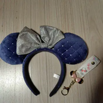 미키마우스 귀 포함 머리띠와 스트랩 세트