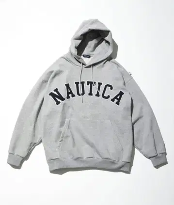 NAUTICA 그레이 후드 부착 후드티