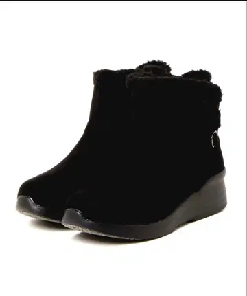 퍼 달린 스웨이드 숏부츠