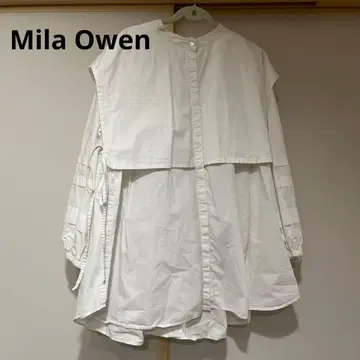 Mila Owen 코튼 사이드 리본 디자인 셔츠