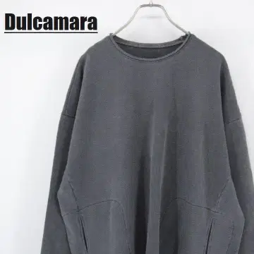 Dulcamara 오버 사이즈 맨투맨 파일 안감 그레이