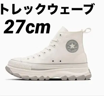 CONVERSE 27cm 화이트 하이컷 한국 트렉 웨이브