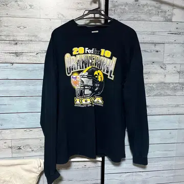 GILDAN 오렌지 보울 2010년 긴팔 T셔츠 XL 네이비