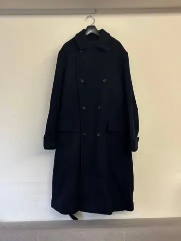 새상품급 blurhms 블럼스 울 캐시미어 롱 코트 네이비 사이즈 4