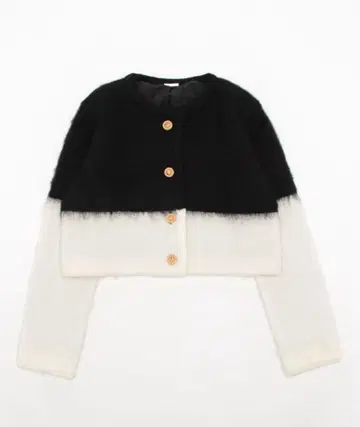 SNIDEL 모헤어 니트 자켓 블랙