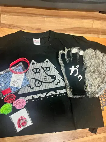 MAN WITH A MISSION 티셔츠 장갑 세트