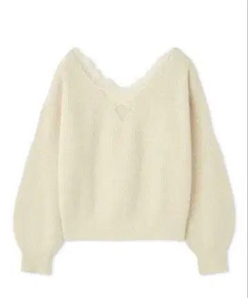 flay id 레이스 트리밍 라쿤 니트