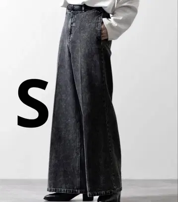 클레일 CLEL 빈티지 디자인 플레어 데님 팬츠 S