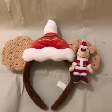 크리스마스 쿠키 아이스 미키 머리띠 레어 단종 산타