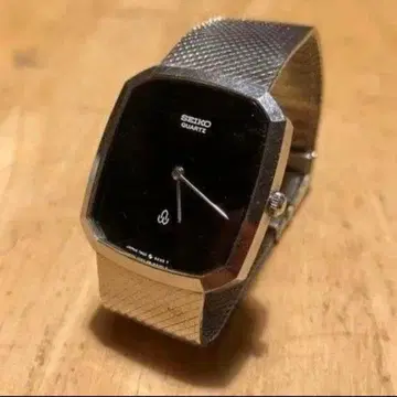 SEIKO 샤리오 77년산 블랙 오닉스 손목시계 빈티지