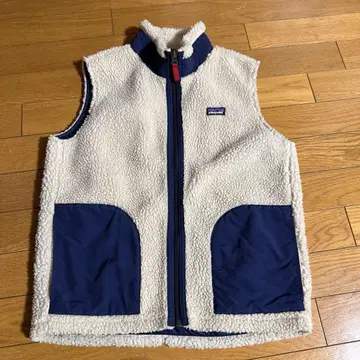 Patagonia 플리스 베스트 아이보리/네이비