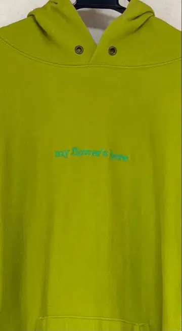 후지이 카제 my flower's here 그린 후디 M (끈 없음)