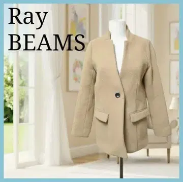 새상품급 레이빔즈 노카라 코트 베이지 0 울 카멜 방한 S