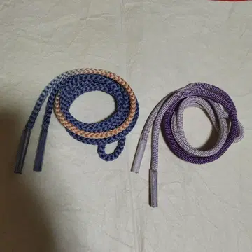 미사용 순수 실크 오비 2개 세트