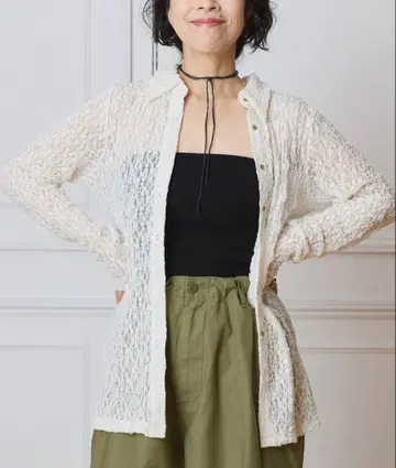 IENA LA BOUCLE 이에나 러브루클 스트레치 레이스 셔츠