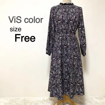 ViS 컬러 페이즐리 무늬 원피스