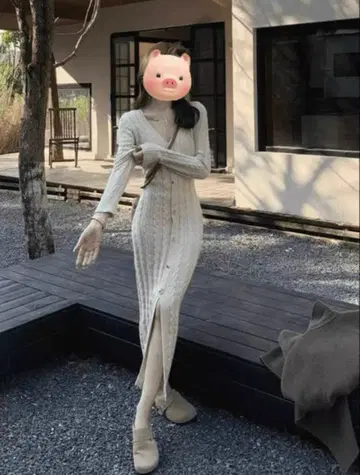 니트 원피스 뜨개질