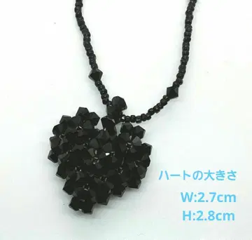 블랙 하트 목걸이