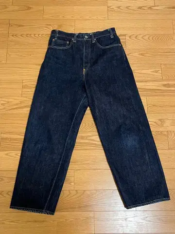 gold 데님 와이드 팬츠