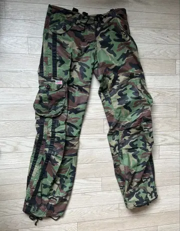 UFO 카모플라쥬 카고 팬츠 조정 가능 허리