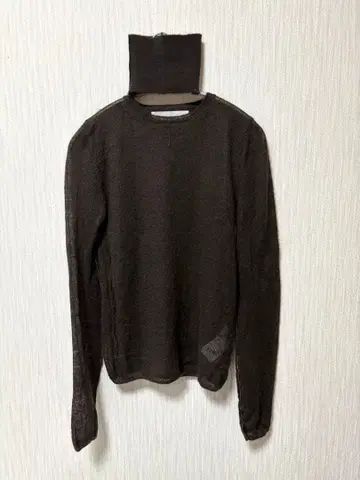 JANESMITH 다크 브라운 긴팔 시어 니트