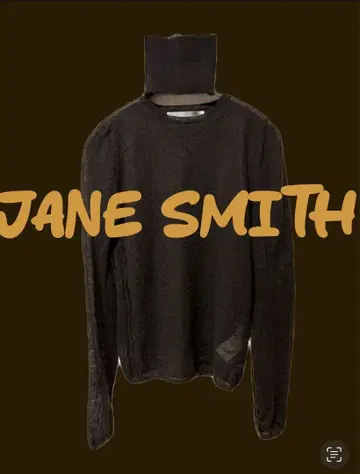 JANESMITH 다크 브라운 모헤어 혼방 긴팔 시어 니트