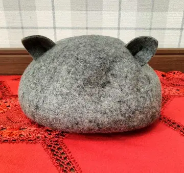 elianegigi 고양이 귀 울100% 베레모 펠트/고양이 귀