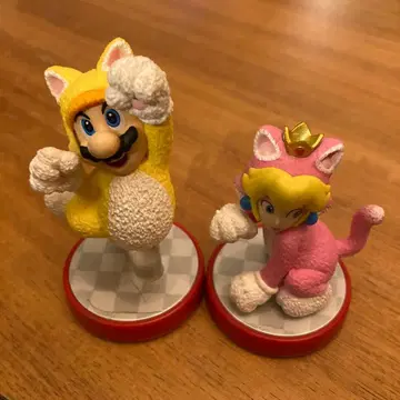 amiibo 고양이 마리오 고양이 피치 2개 세트