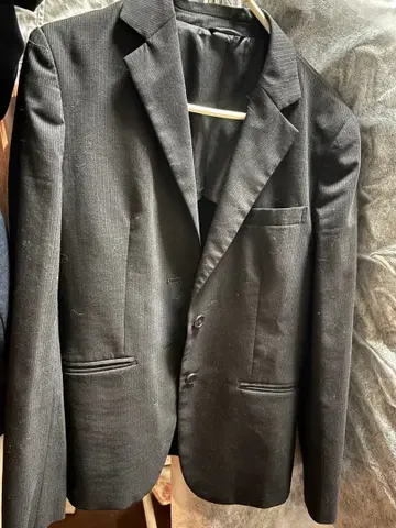 블랙 스커트 수트 (워셔블 & 스트레치)