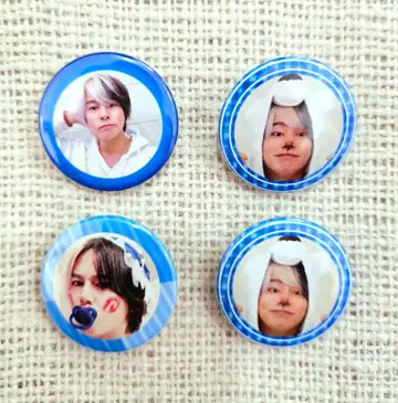 리얼피스 카쵸 캔뱃지 4개 세트