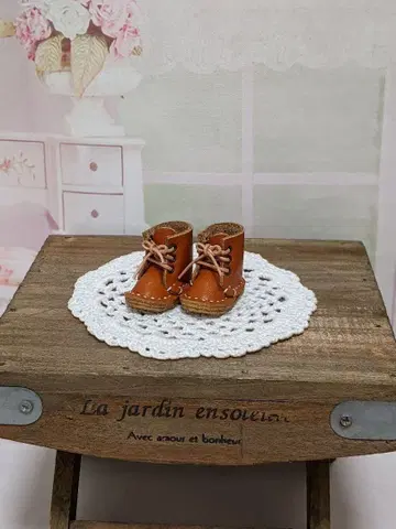 리카짱과 네오 브라이스용 귀여운 가죽 인형 부츠 신발 핸드메이드