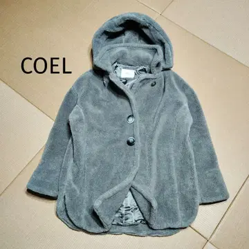 COEL 코엘 울 혼방 보아 코트