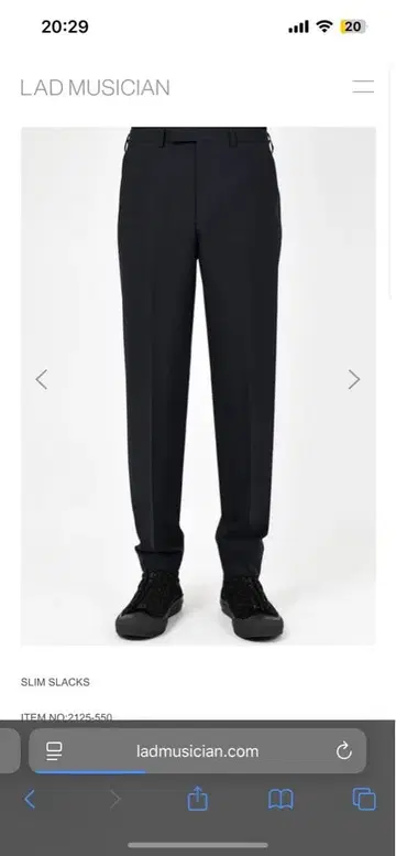 LAD MUSICIAN 울 개버딘 슬랙스 42