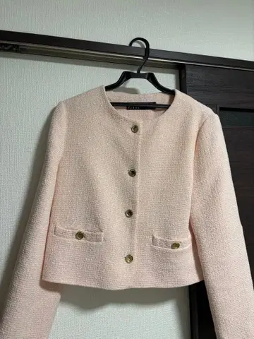 ZARA 핑크 크롭 자켓 M