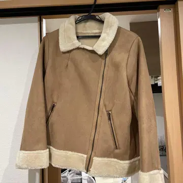 브라운 인조 모피 자켓 M 사이즈