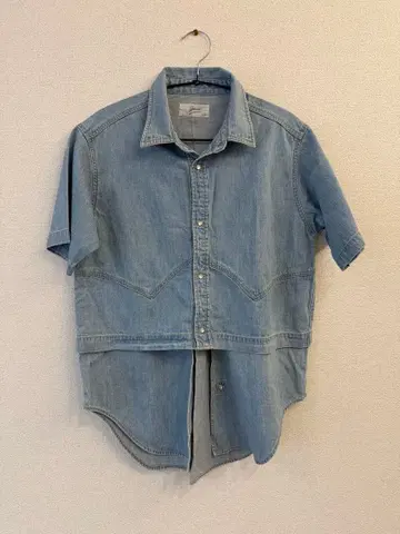 Phingerin 데님 셔츠 라이트 블루