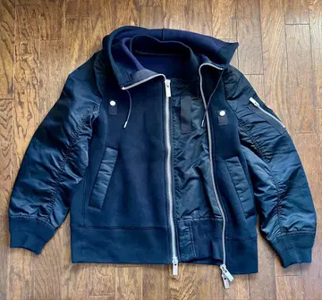 새상품급 sacai 사카이 블랙 라이더 스펀지 후드 점퍼 2way