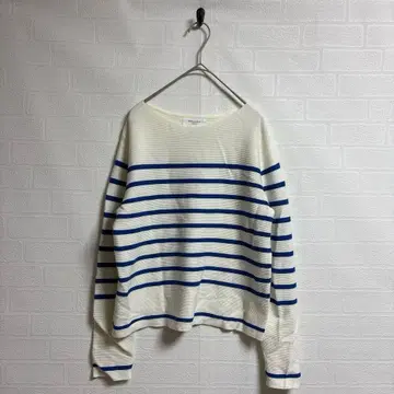 [ 오파크 클립 ] 새상품급 스트라이프 디자인 긴팔 상의 S 파랑 블루