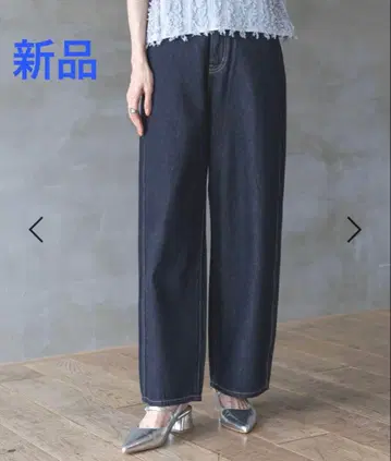 *새상품* 글로벌 워크 GOOD 데님 배기 팬츠 네이비 S